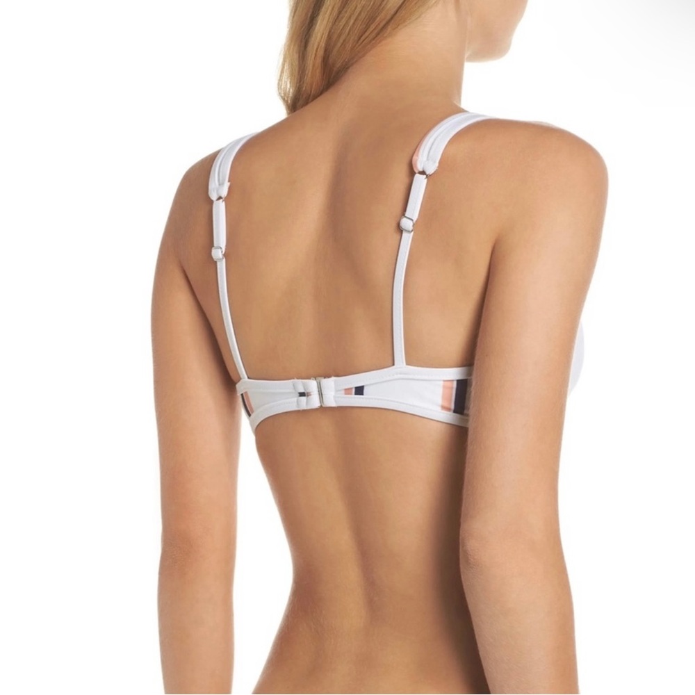 TAVIK WHITE STRIPED BIKINI TOP - Picture 7 of 11